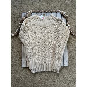 NWT Vineyard Vines Riptide Cable Knit Cream Off White Sweater